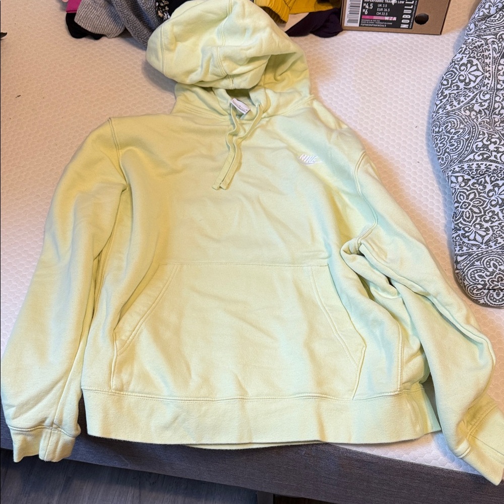 Nike Women's Light Yellow Hoodie